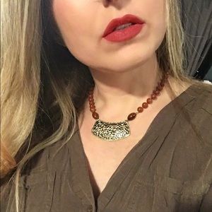 Antique Bead & Metal Necklace